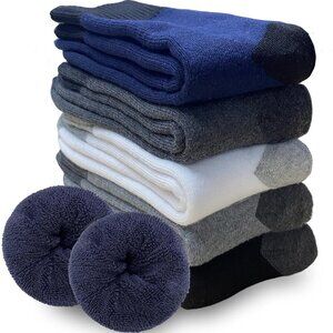 Multicolor Thermal Wool Socks for Men  5 Pairs Thick Warm Winter Hiking Socks
